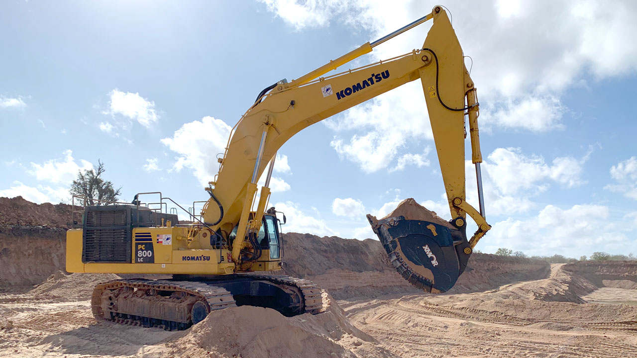 Excavator on site